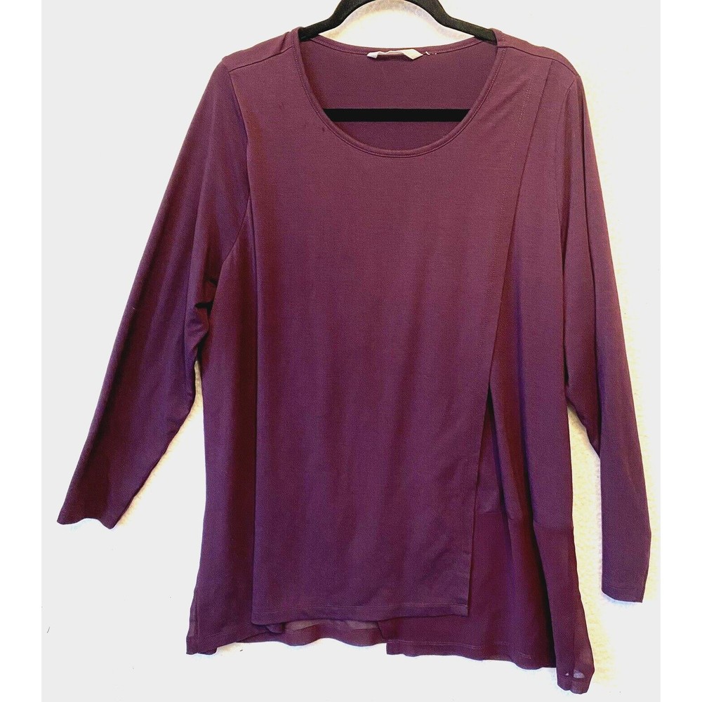 Soft Surroundings Plum Long Sleeve Layered Tunic